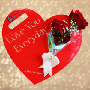 Heart Messenger Flower Box – Midnight Magic, Delivered with Love