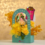Grand Anniversary Teal Flower Box