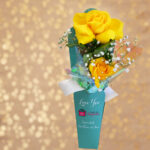 Teal Pocket Flower Door Handle