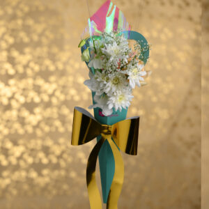 Baby Blossom Teal Heart Cone