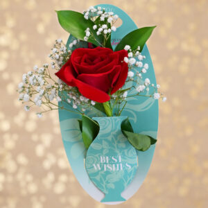 Little Teal Love Vase Messenger