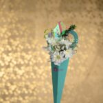 Heart Teal Cone Flower Box